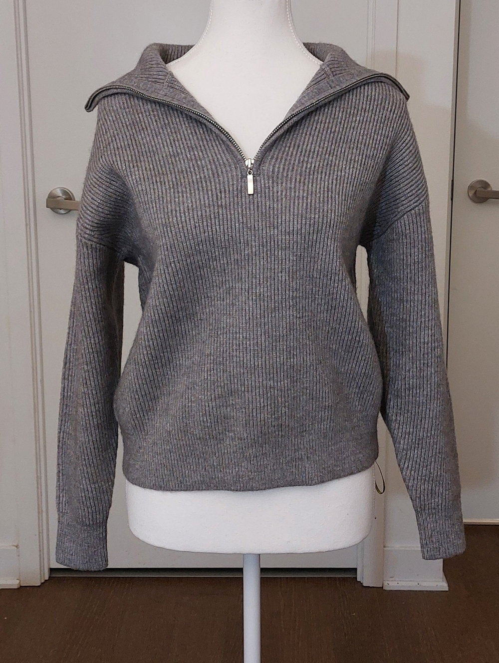 FSLE | Grey Quarter Zip Sweater